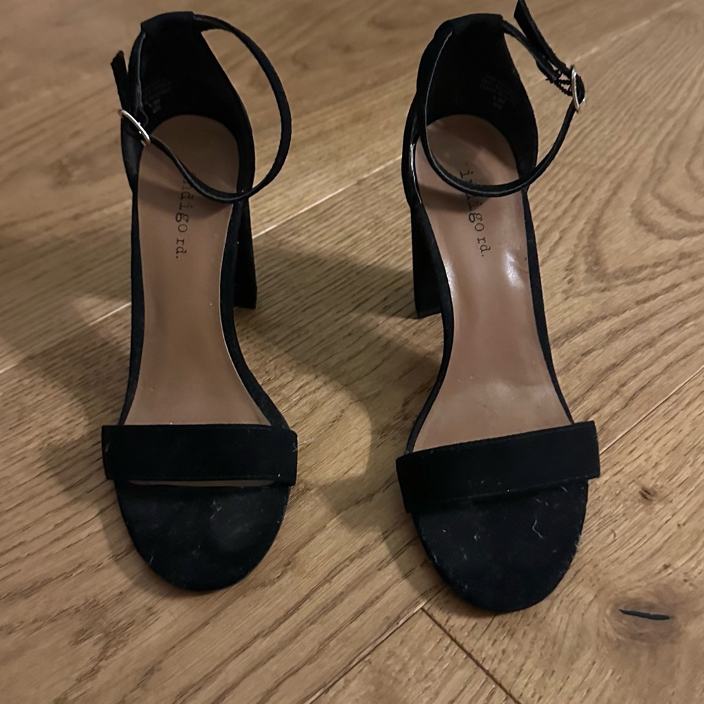 Black Ankle Strap Heels